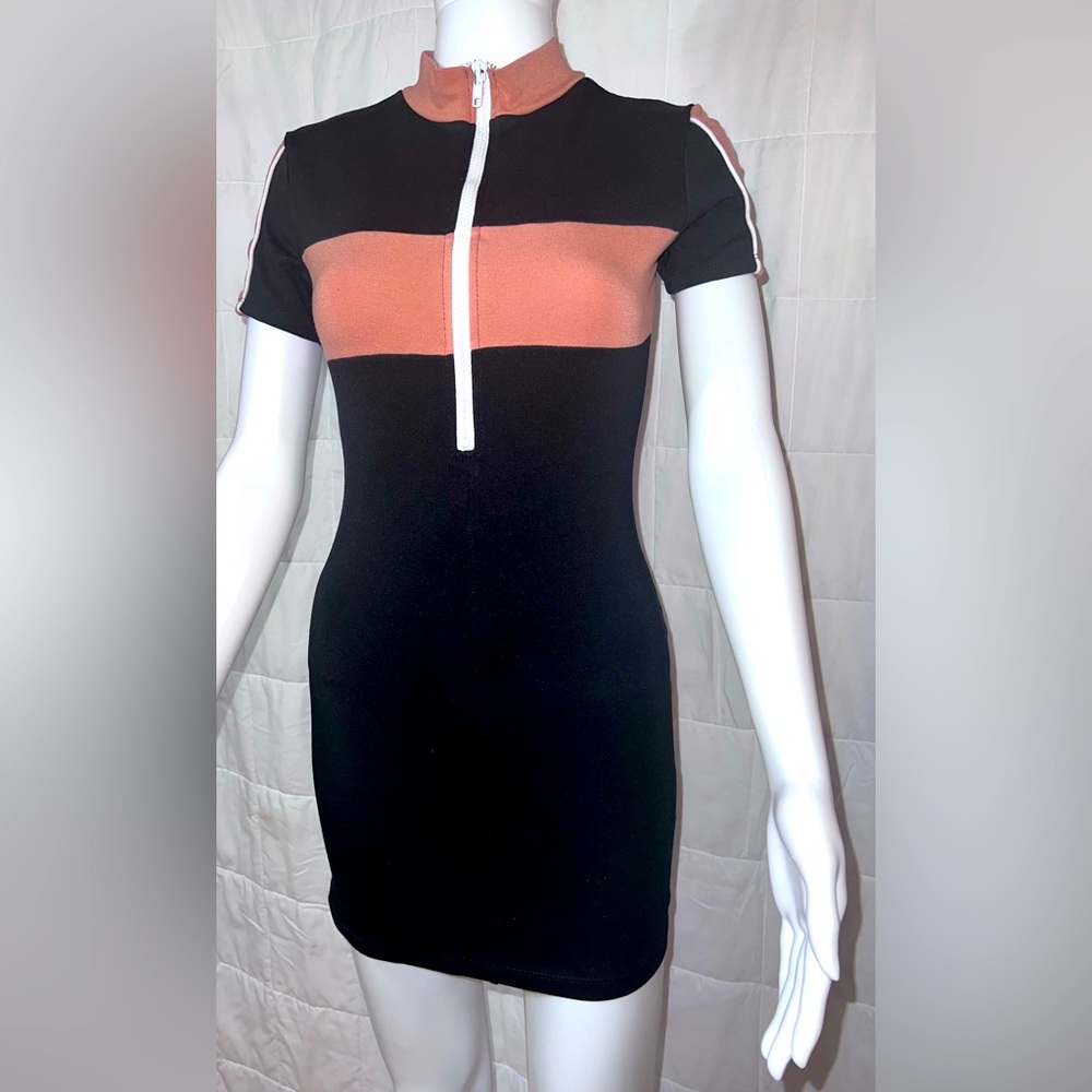 Fashion Nova Pink & Black Sport Dress